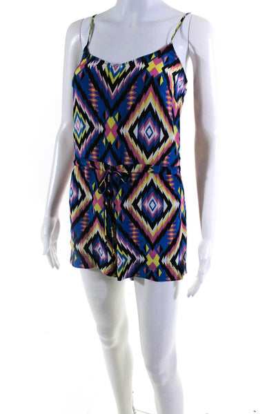 Twelfth Street by Cynthia Vincent Women's Spaghetti Straps Abstract Romper XS