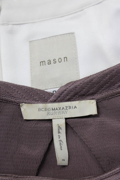 BCBGMAXAZRIA Women's Silk Round Neck Sleeveless Blouse Brown Size XS Lot 2
