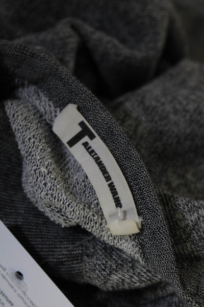 T Alexander Wang Womens Long Sleeve Scoop Neck Sweatshirt Gray Size Small