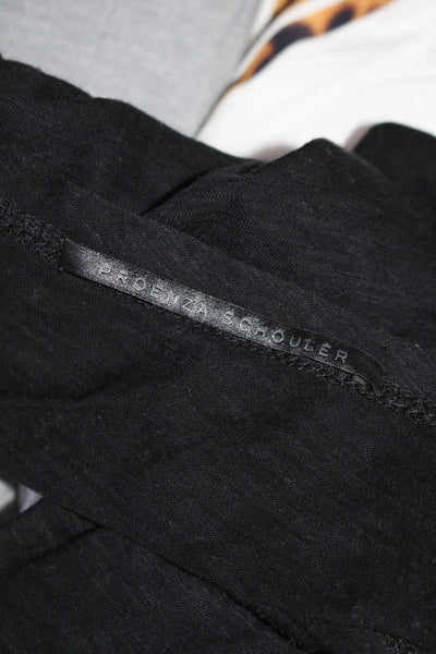 Proenza Schouler Womens Short Sleeve Scoop Neck Tee Shirt Black Cotton Medium