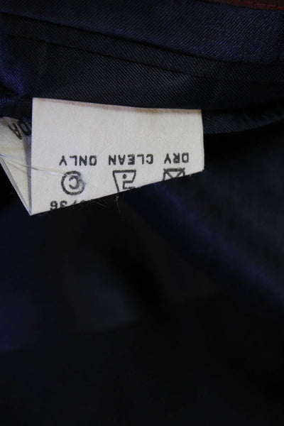 Chaps Ralph Lauren Mensa Striped Blazer Navy  Blue Wool Size 42 Tall