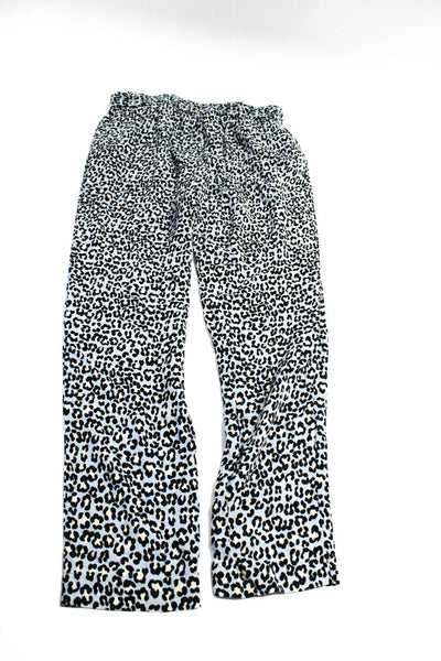 Rachel Roy Womens Ponte Animal Print Elastic Waist Pants Gray Size Medium