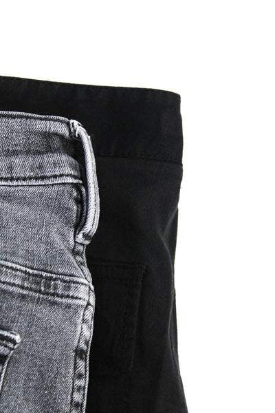 Frame Theory Womens Cotton Frayed Skinny Jeans Pants Black Size 4 27 Lot 2