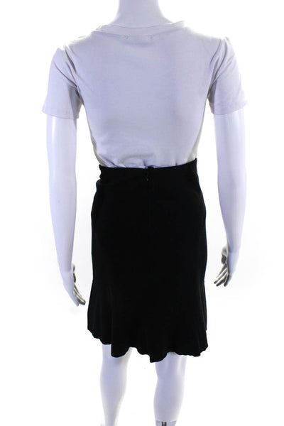 Akris Punto Womens Ponte Drop Waist Flare Pencil Skirt Black Size 8