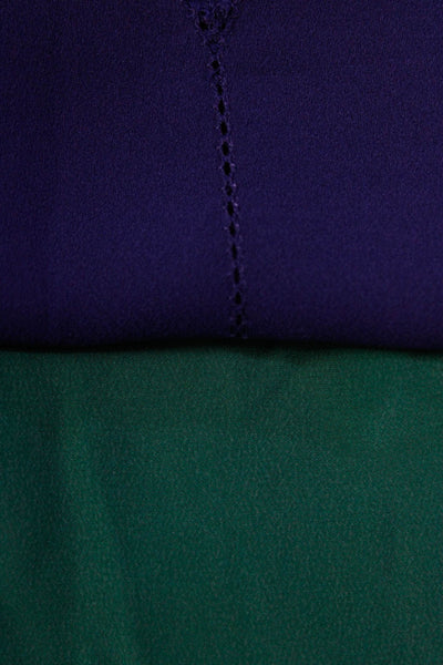 Joie Women's Silk Long Sleeve V-Neck Blouse Green Size XS Lot 2