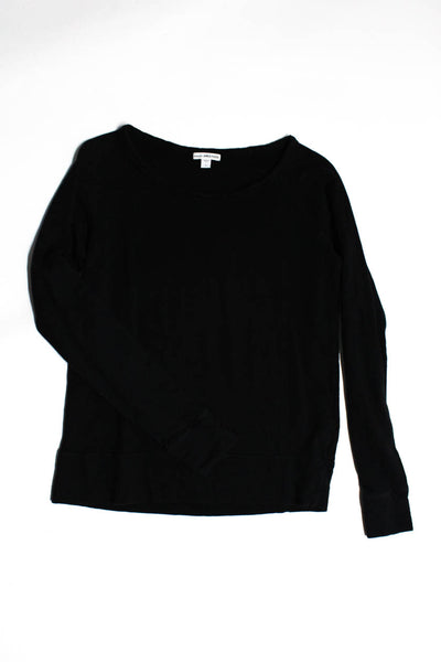 Splendid James Perse Women's Long Sleeve Collared Blouse White Black Size 1X 1,