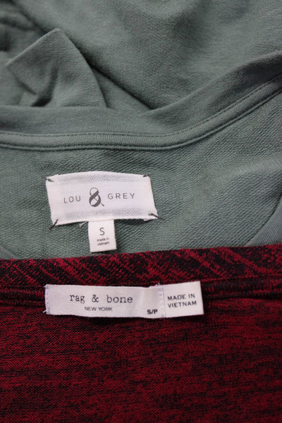 Lou & Grey Women's Short Sleeve Cotton Midi T-Shirt Dress Green Size S Lot 2