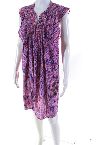 Rebecca Taylor Women's Sleeveless Printed Tank Dress Pink Size 0