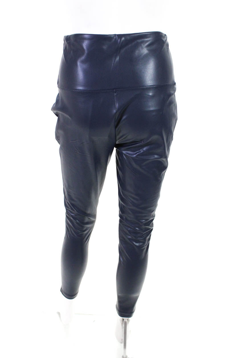 Zenana Outfitters Women's Faux Leather High Rise Ankle Leggings Blue S -  Shop Linda's Stuff