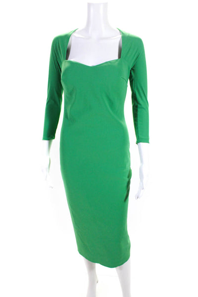 Chiara Boni La Petite Robe Womens Green Long Sleeve Shift Dress Size 42