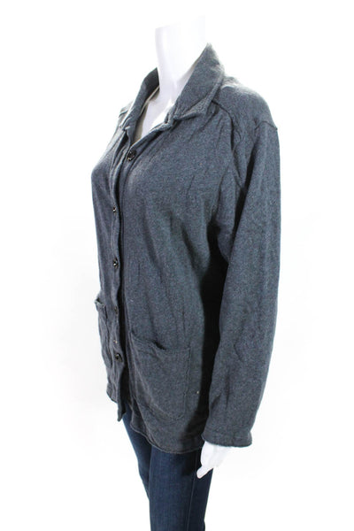Goldie Women's Cotton Long Sleeve Button Down Cardigan Sweater Gray Size S