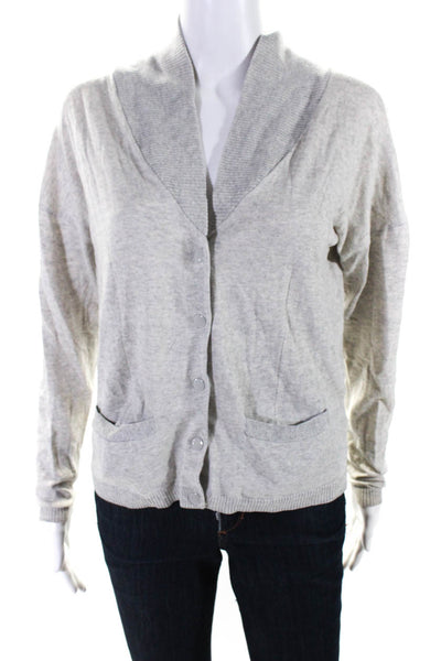 Acne Jeans Womens Cotton Collared Button Down Knit Cardigan Sweater Gray Size S