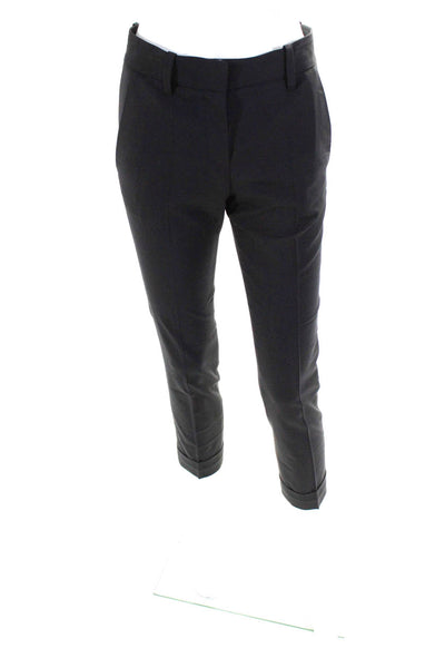 Barbara Bui Women's Pleated Front Mid Rise Straight Leg Dress Pants Black 34