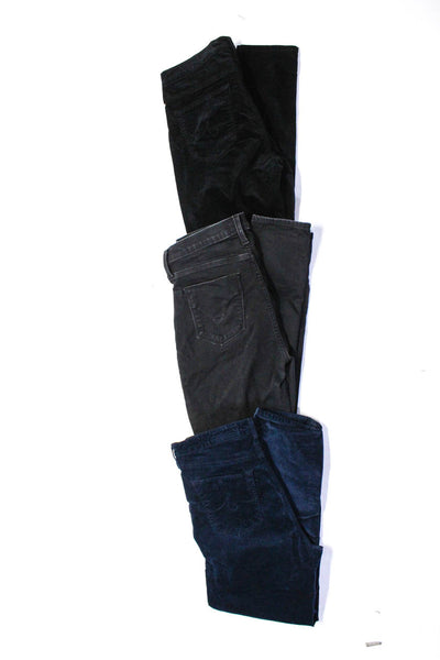 Hudson AG Anthropologie Womens Cotton Skinny Jeans Black Blue Size 29 31P Lot 3