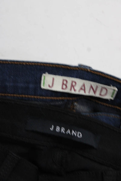 J Brand Womens Cotton Straight-Leg Jeans Jeggings Blue Black Size 30 24 Lot 2