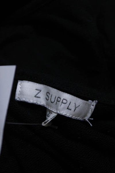 Z Supply Womens Scoop Neck Drawstring Waist Tapered Leg Jumpsuit Black Size XS