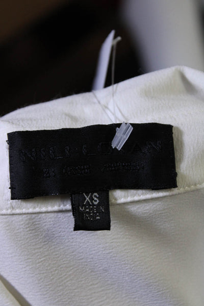Nili Lotan Men's Long Sleeve Pocket Detail Button Down Shirt White Size XS