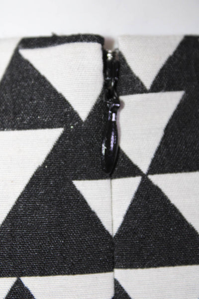 J Crew Womens Geometric Back Zipped Pleated Sleeveless Sheath Dress Black Size 0