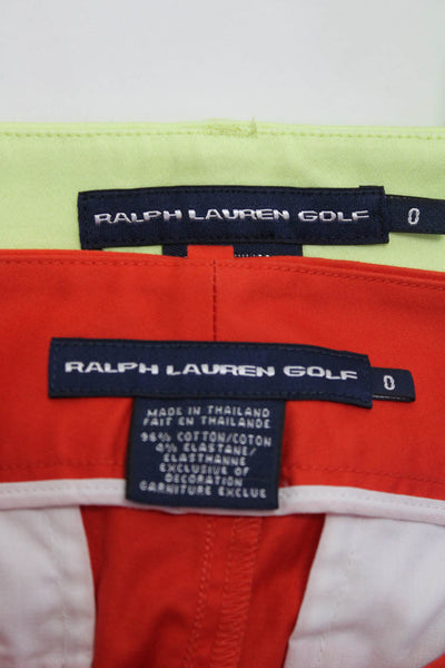 Ralph Lauren Golf Women's Flat Front Cotton Skinny Capri Pants Orange  0 Lot 2