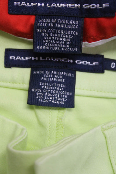 Ralph Lauren Golf Women's Flat Front Cotton Skinny Capri Pants Orange  0 Lot 2