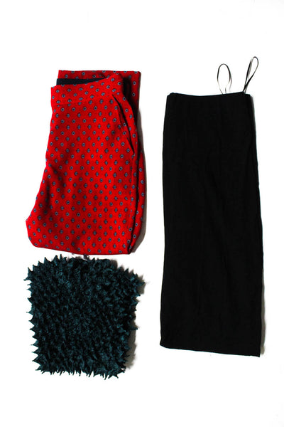 Zara Mango Womens Long Sleeve Stretch Top Printed Pants Black Red XS S M Lot 3