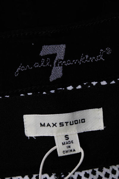 Max Studio 7 For All Mankind Womens Spotted Draped Shorts Black Size S 25 Lot 2