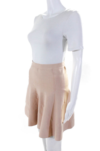 BCBGMaxazria Women's Casual Knee Length Stretch Skater Skirt Light Pink Size M