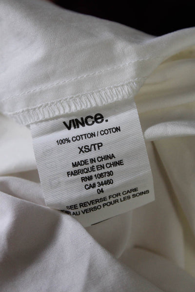 Vince Men's Cotton Long Sleeve Collared Button Shirt White Size XS