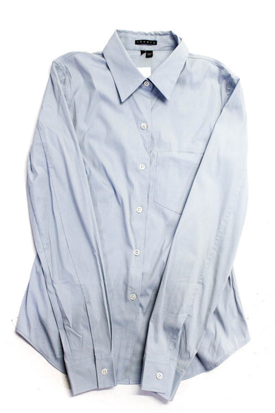 Theory Men's Long Sleeve Collared Button Down Dress Shirt Blue Size S