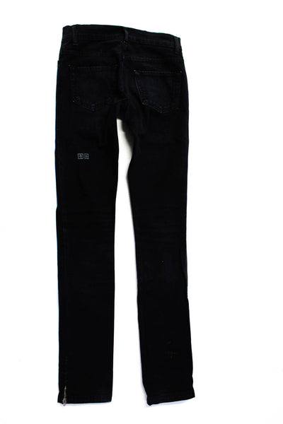 Ksubi Women's Dark Wash Zipper Hem Slim Fit Denim Jeans Dark Blue Size 25