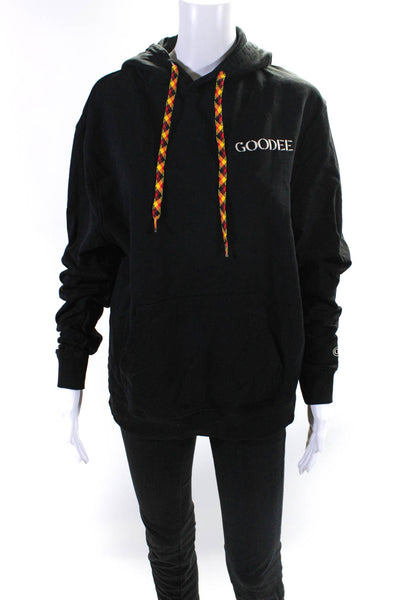 Goodee X KOTN Womens Pullover Hoodie Black Cotton Size Small