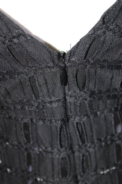 MINKPINK Women's Long Sleeve Cut Out V Neck Romper Black Size S