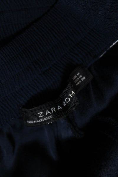 Zara Woman Womens Jogger Pants Navy Blue Size Medium