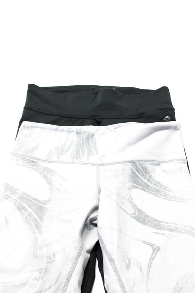 Alo Adidas Womens Striped Cropped High Waist Leggings White Size XS S Lot 2