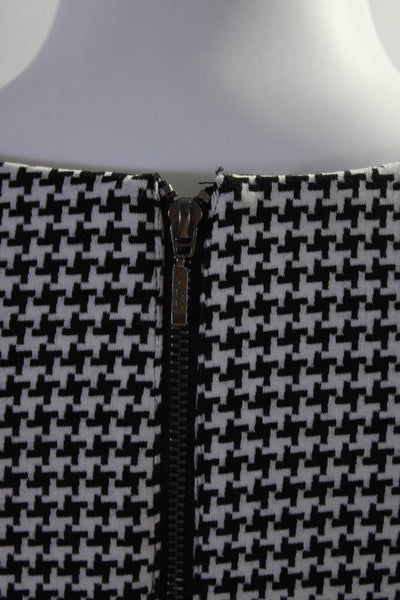 Forest Lily Women's Sleeveless Plaid Zip Up Pencil Midi Dress Black Size L