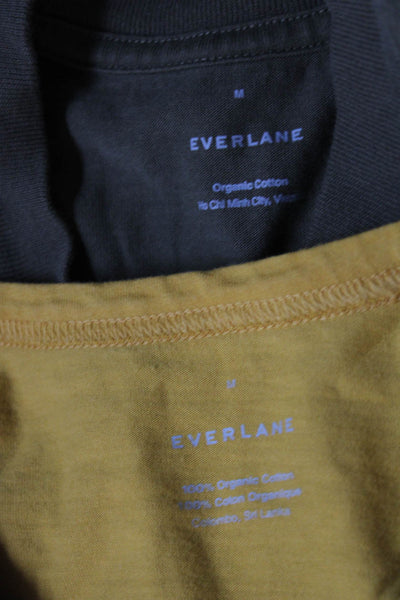 Everlane Mens Cotton Short Sleeve Round Neck T-Shirts Green Size M Lot 2