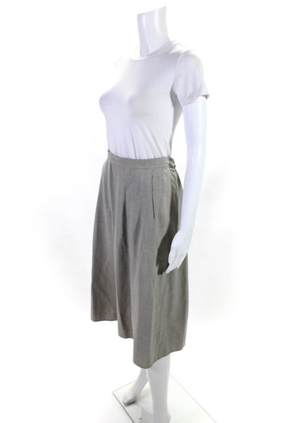 Narciso Rodriguez Women's Wool A Line Midi Skirt Gray Size 8