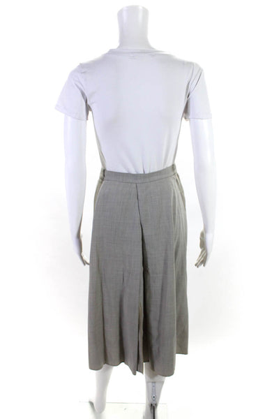 Narciso Rodriguez Women's Wool A Line Midi Skirt Gray Size 8