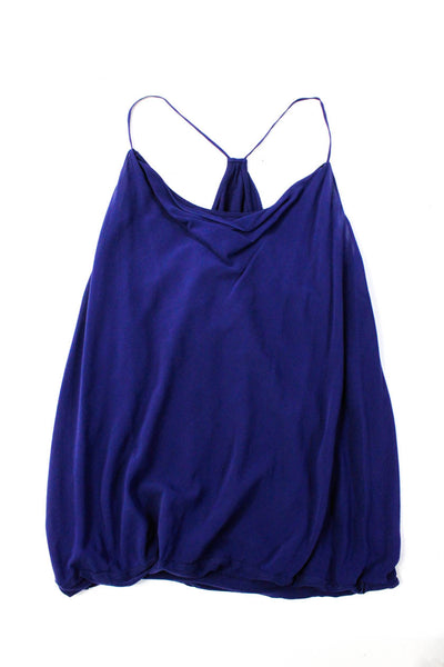 Vince Women's Scoop Neck Spaghetti Strap Silk Tank Top Blouse  Purple Size S L L