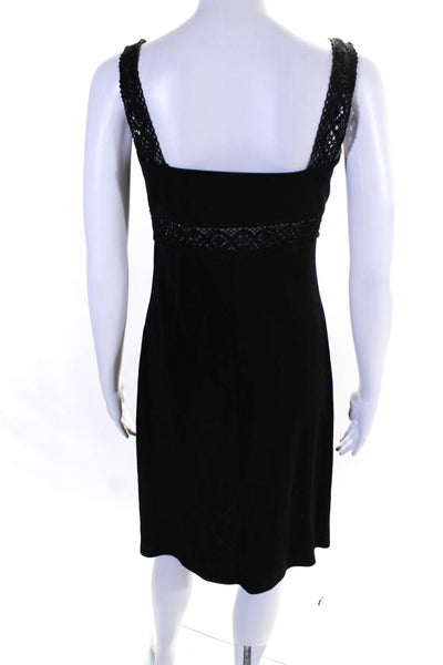 ABS by Allen Schwartz Women's Sleeveless V Neck Midi Dress Black Size M