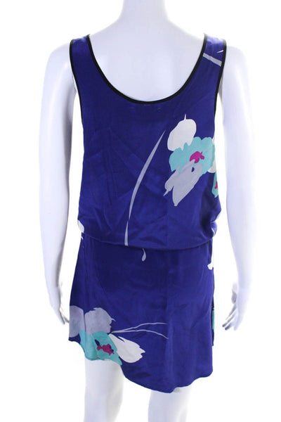 Yumi Kim Women's Scoop Neck Sleeveless Drop Waist Mini Dress Blue Size S