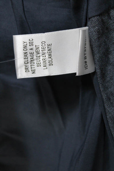 BCBG Max Azria Womens Linen Short Sleeve Jacket Blue Size Exrta Extra Small