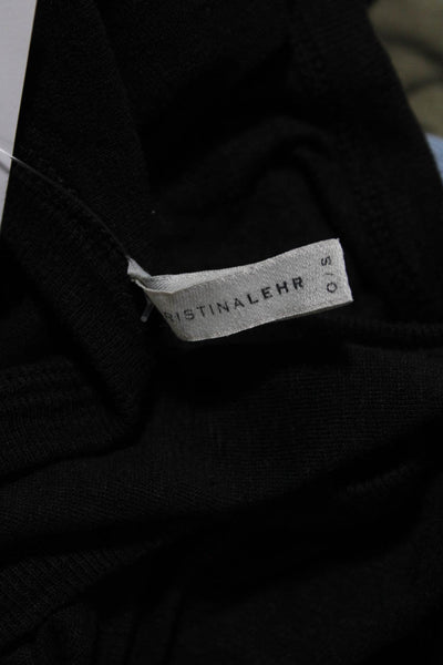 Christina Lehr Womens Black Hemp Knit Scoop Neck Sleeveless Tank Top Size O/S