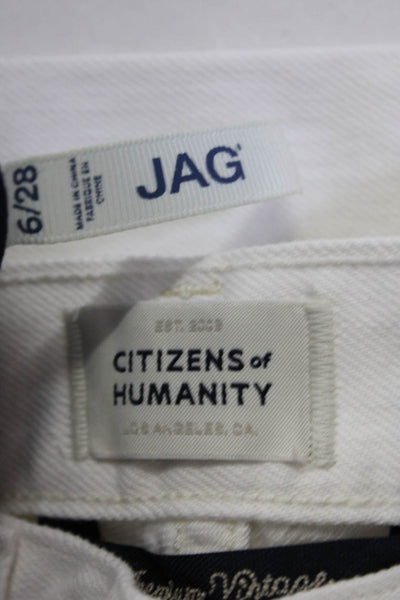 Citizens of Humanity JAG Womens Cotton Denim Jeans White Blue Size 25 6 Lot 2
