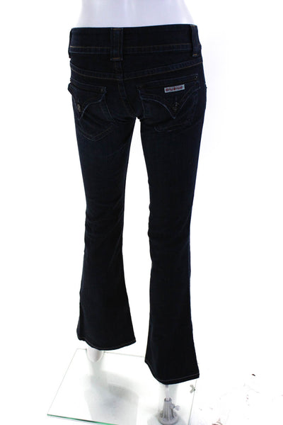 Hudson Womens Zipper Fly High Rise Dark Wash Flare Leg Jeans Blue Size 25