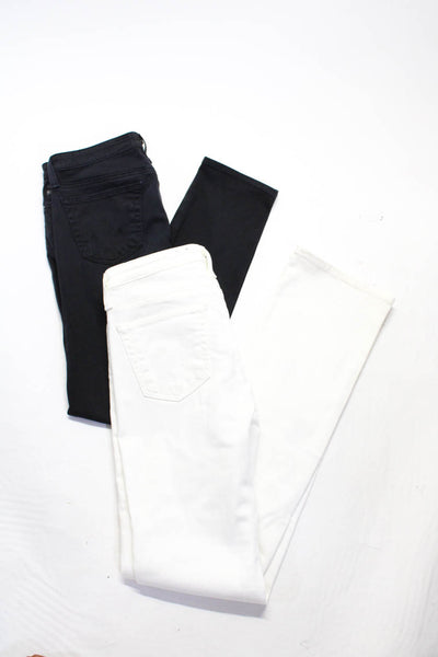 AG Adriano Goldschmied Womens Low Rise Bootcut Jeans White Black Size 27 Lot 2