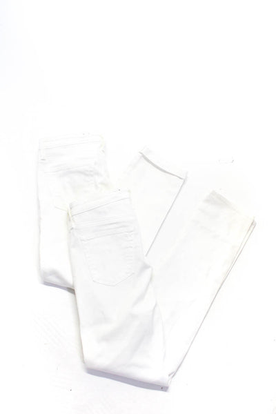 AG Adriano Goldschmied Womens Low Rise Skinny Jeans White Size 26 27 Lot 2