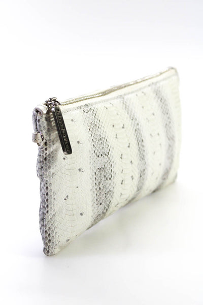 Blu + Baker Women's Zip Top  Textured Wristlet Wallet White Size S