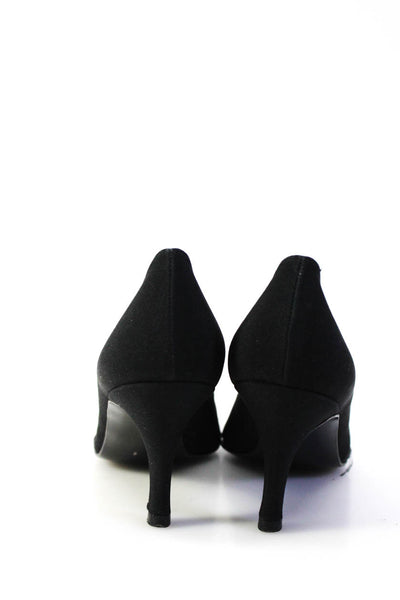 Stuart Weitzman Women's Sequin Kitten Heel Pumps Black Size 7