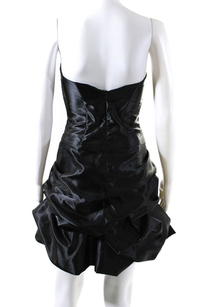 Jessica McClintock Womens Darted Jeweled Ruffled Drop Waist Dress Black Size 3-4